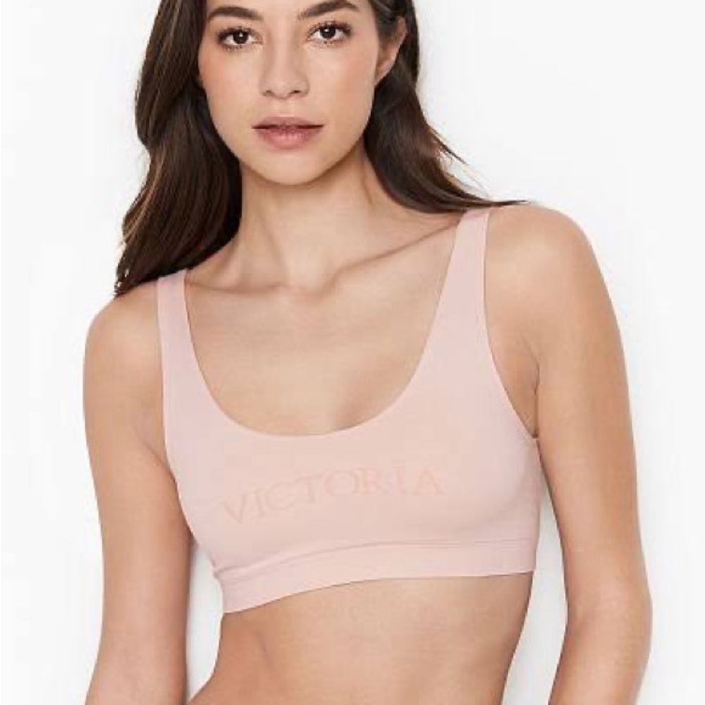 VICTORIA'S SECRET Bralette Comfort Lounge Bra Comfy Light Pink Size Large L Lg - Picture 10 of 12